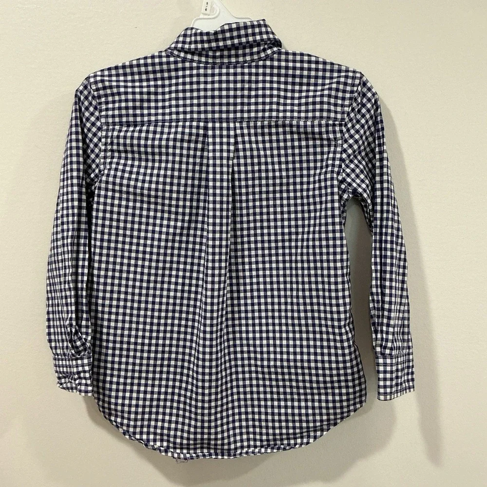 Ralph Lauren Boys Button Down Shirt Lot Of 2 Long Sleeve Sz 4 4T Striped Gingham